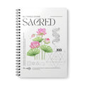 Sacred Lotus Notebook — Spiritual Journal with 'All Things Divine' Design